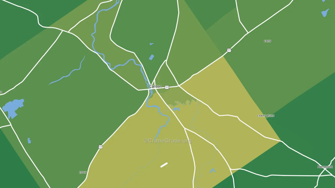 13617, NY Map of Vehicle Theft Rates