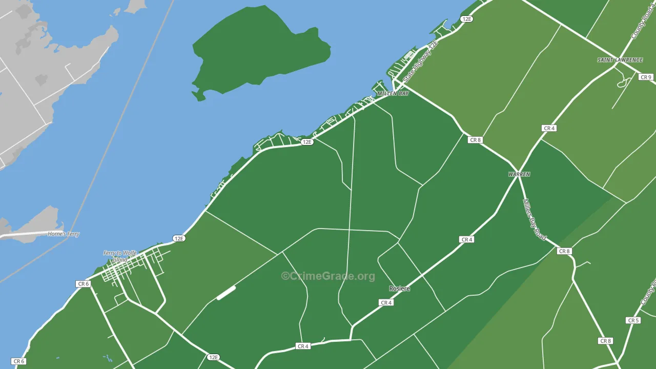 13618, NY Map of Vehicle Theft Rates