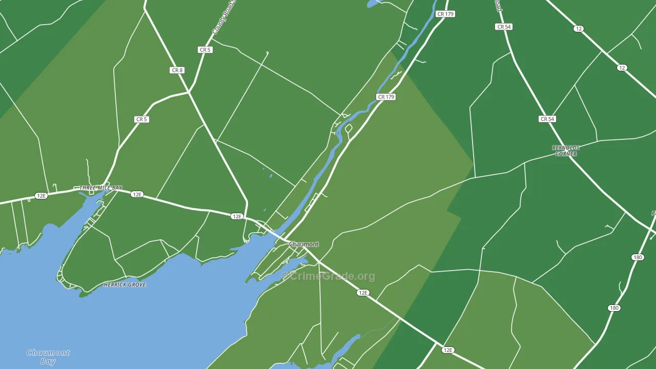 13622, NY Map of Vehicle Theft Rates