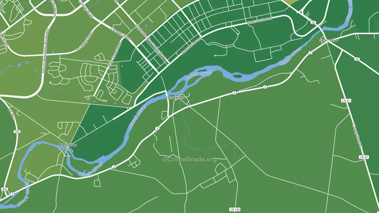 13638, NY Map of Vehicle Theft Rates
