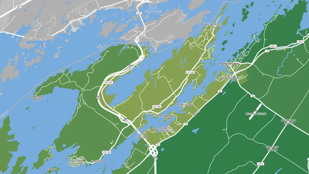 13640, NY Map of Vehicle Theft Rates