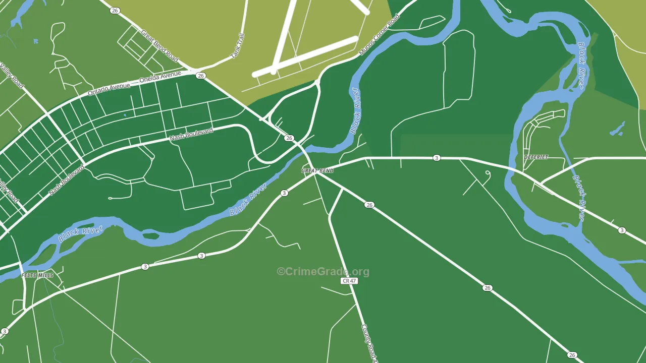 13643, NY Map of Vehicle Theft Rates