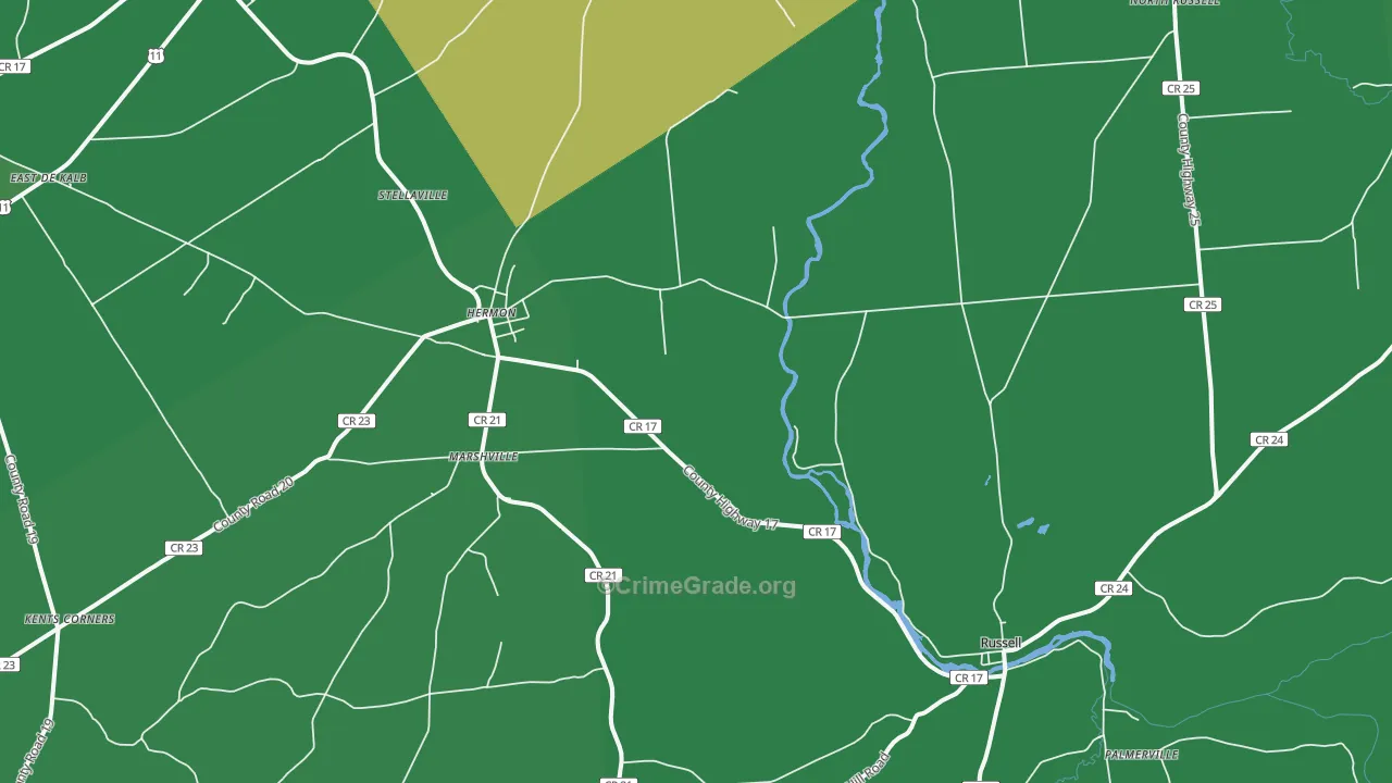 13652, NY Map of Vehicle Theft Rates
