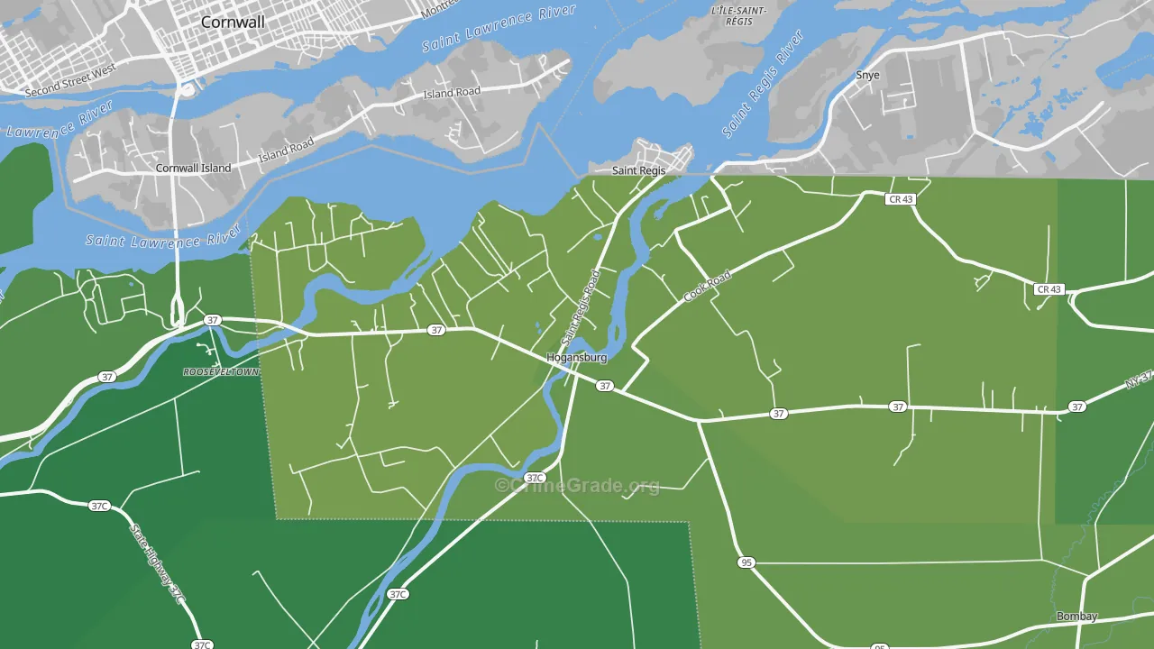 13655, NY Map of Vehicle Theft Rates