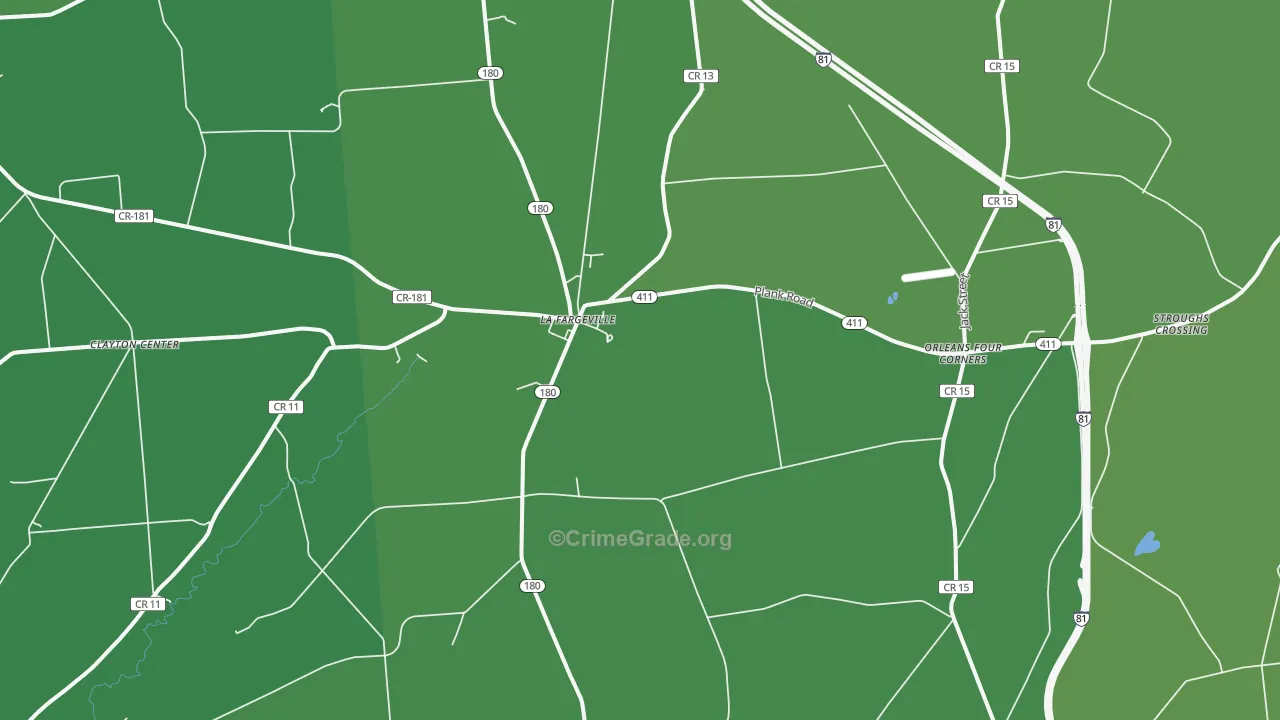13656, NY Map of Vehicle Theft Rates