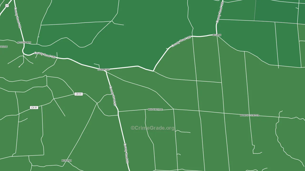 13659, NY Map of Vehicle Theft Rates