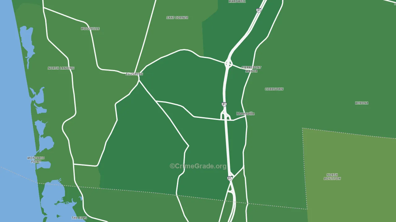 13661, NY Map of Vehicle Theft Rates