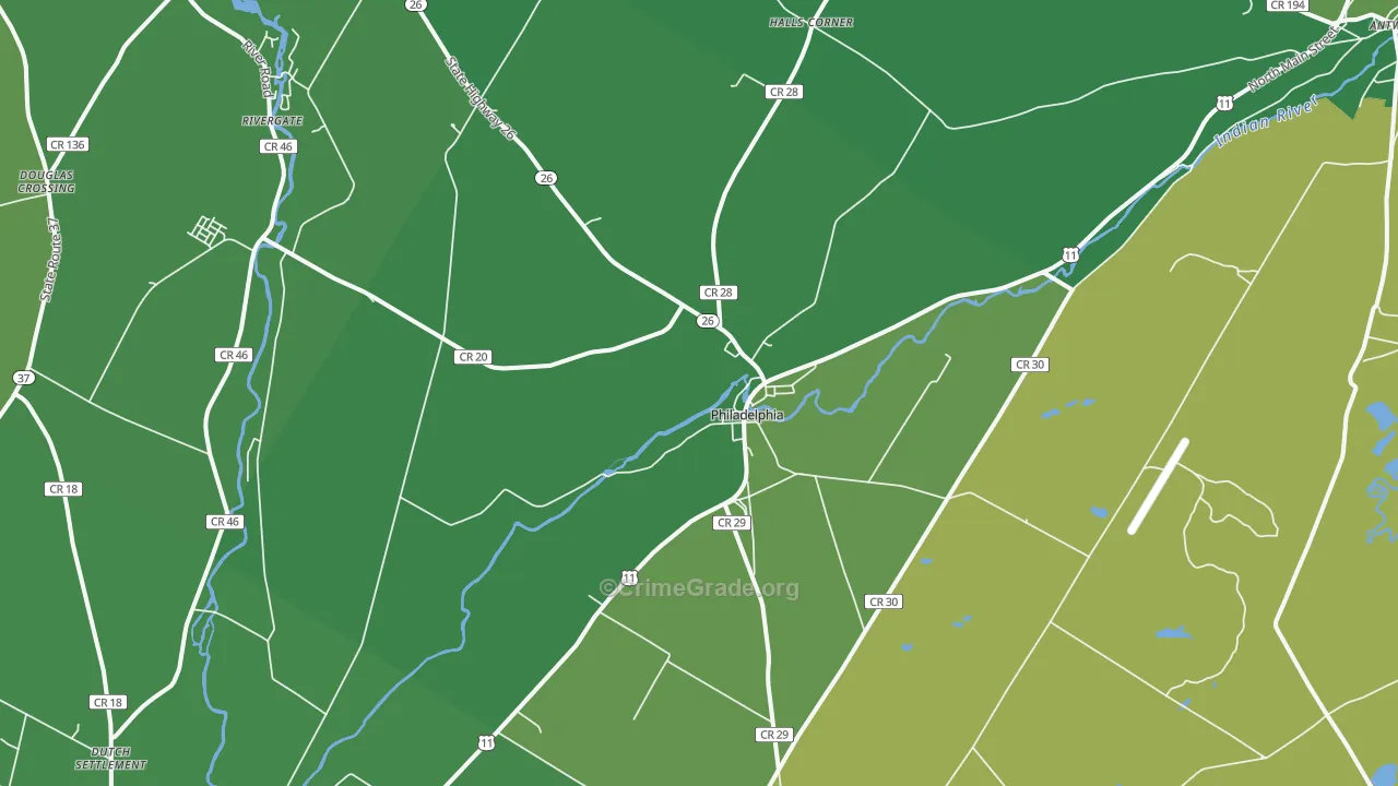 13673, NY Map of Vehicle Theft Rates