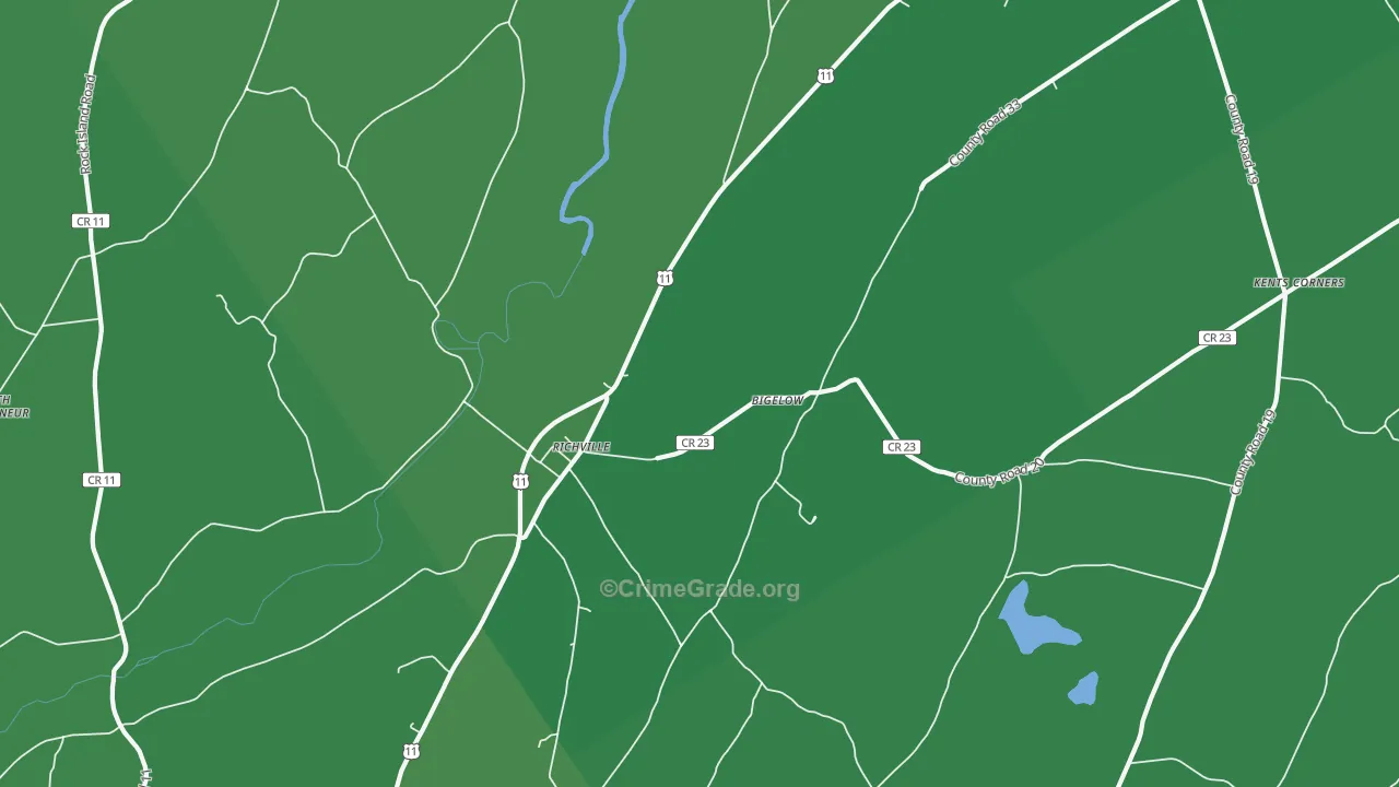 13681, NY Map of Vehicle Theft Rates