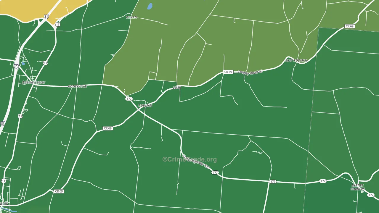13682, NY Map of Vehicle Theft Rates
