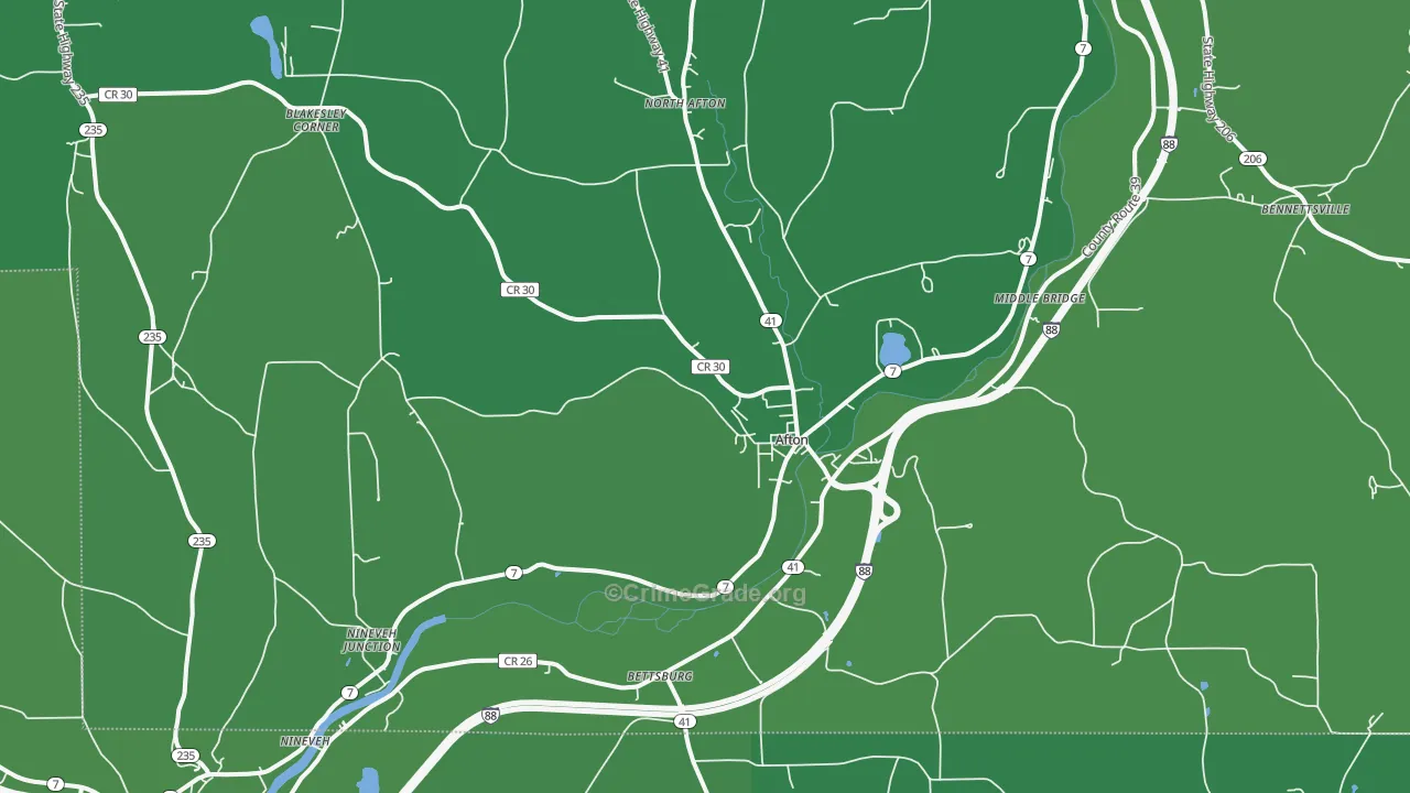 13730, NY Map of Vehicle Theft Rates
