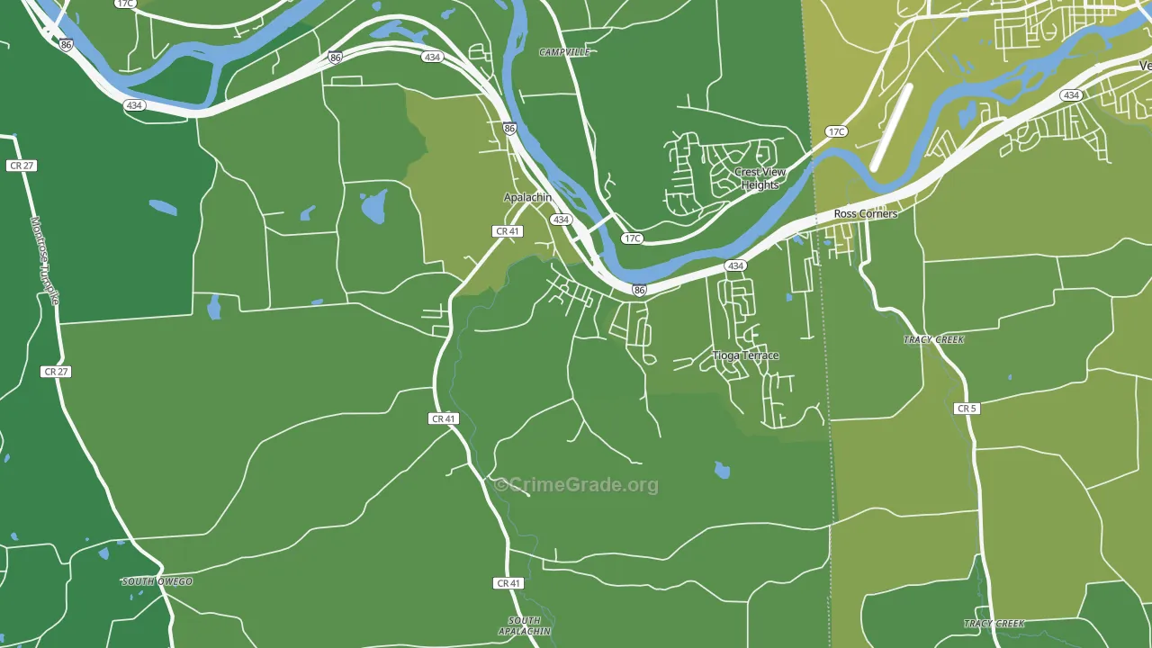 13732, NY Map of Vehicle Theft Rates