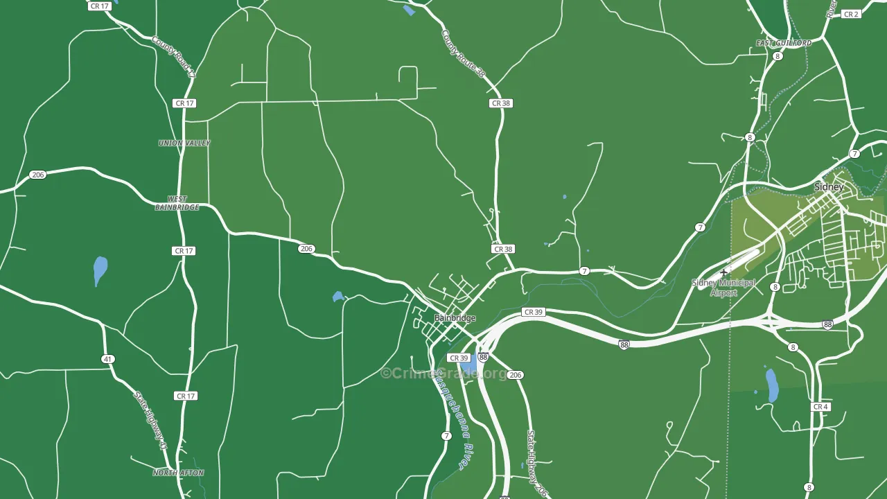 13733, NY Map of Vehicle Theft Rates
