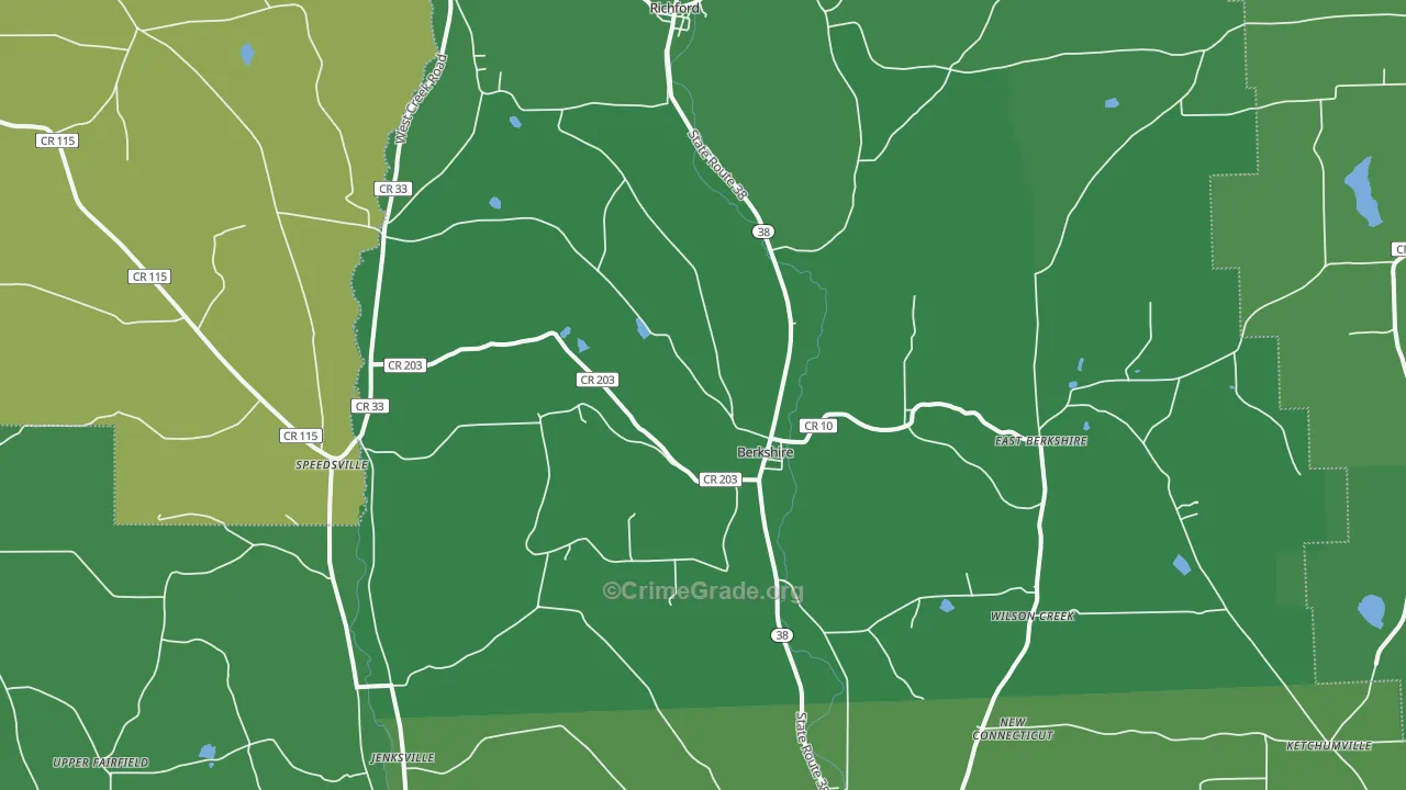 13736, NY Map of Vehicle Theft Rates