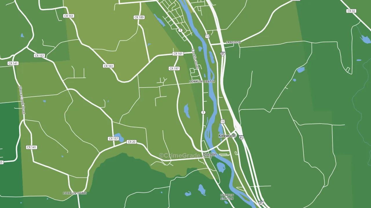13748, NY Map of Vehicle Theft Rates