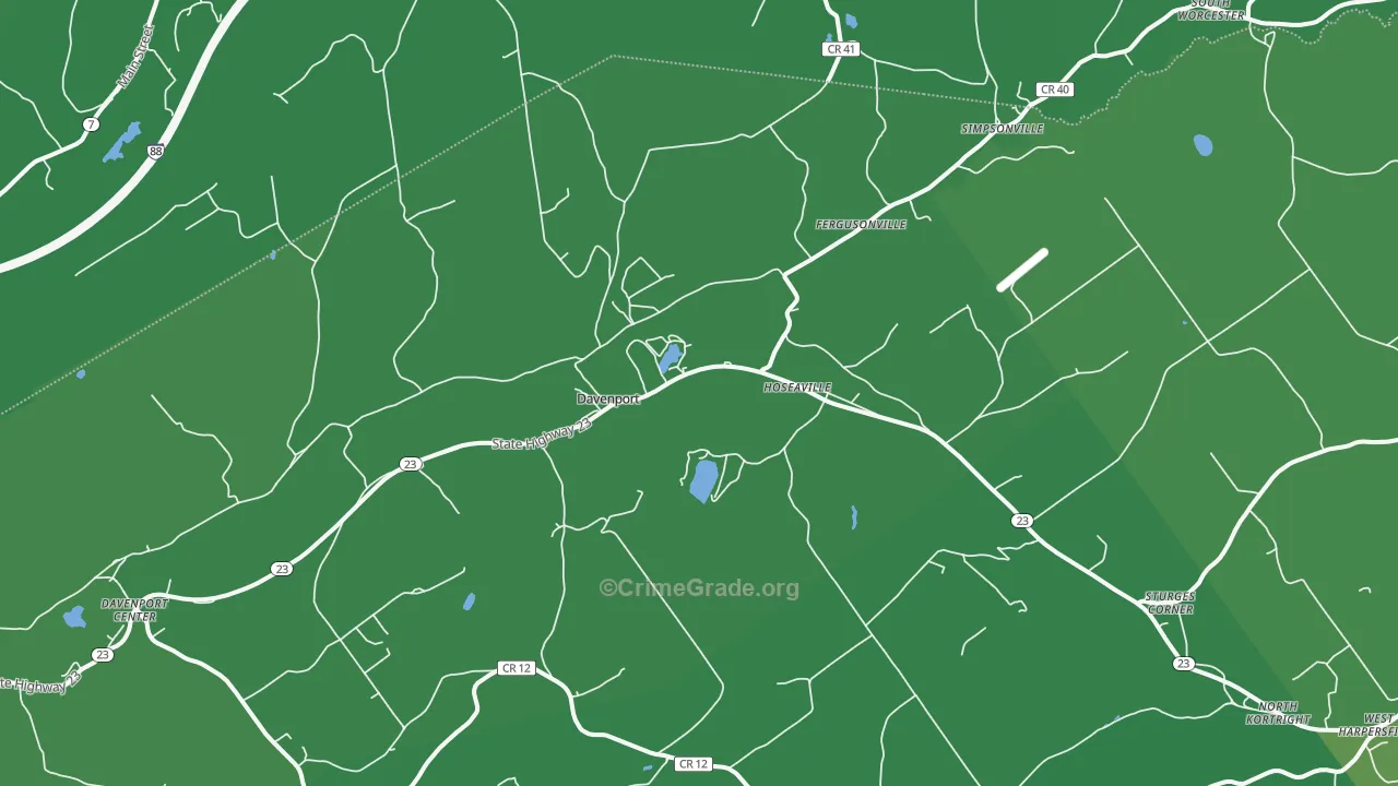 13750, NY Map of Vehicle Theft Rates