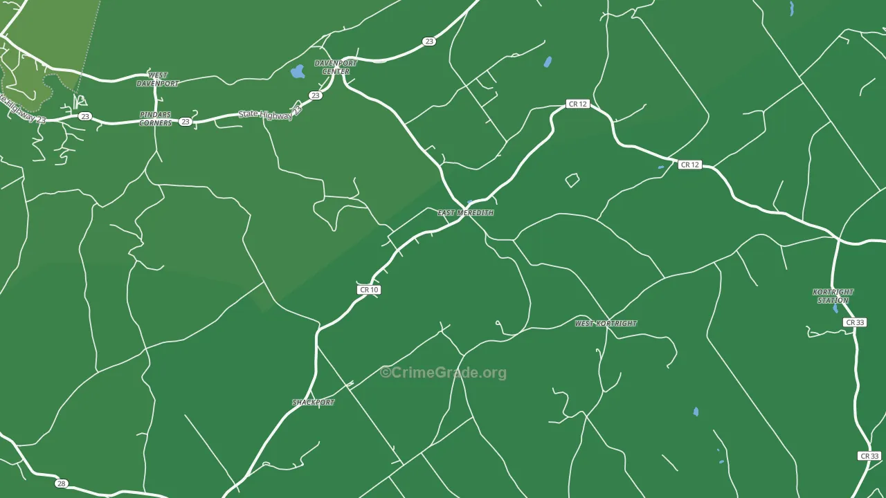 13757, NY Map of Vehicle Theft Rates