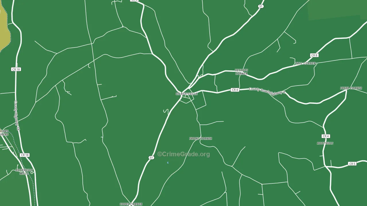 13776, NY Map of Vehicle Theft Rates