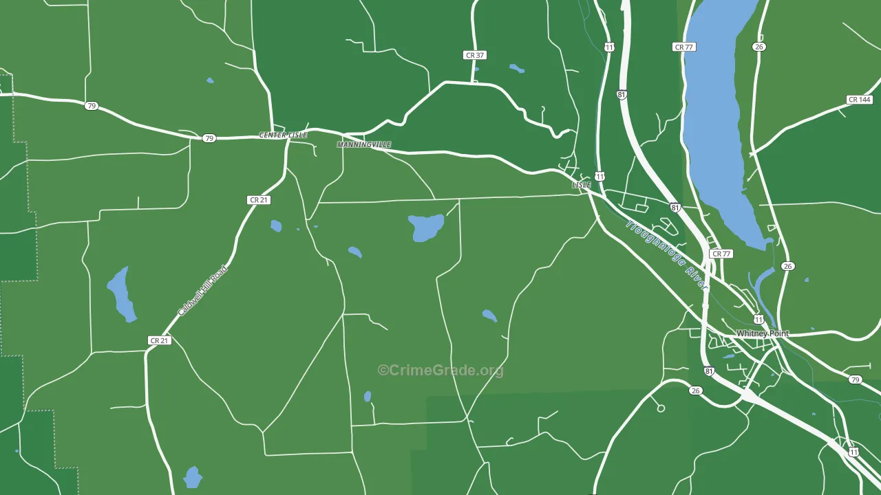 13797, NY Map of Vehicle Theft Rates