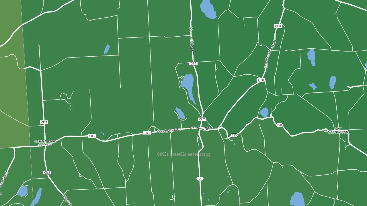 13801, NY Map of Vehicle Theft Rates