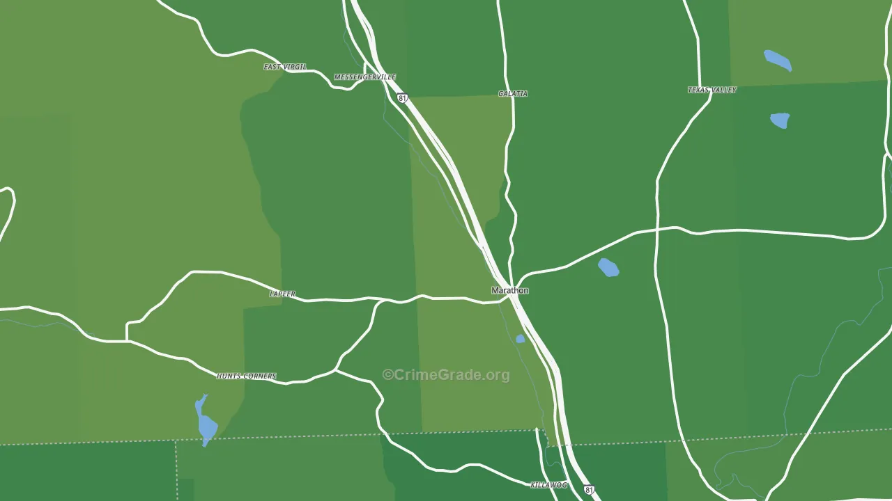 13803, NY Map of Vehicle Theft Rates