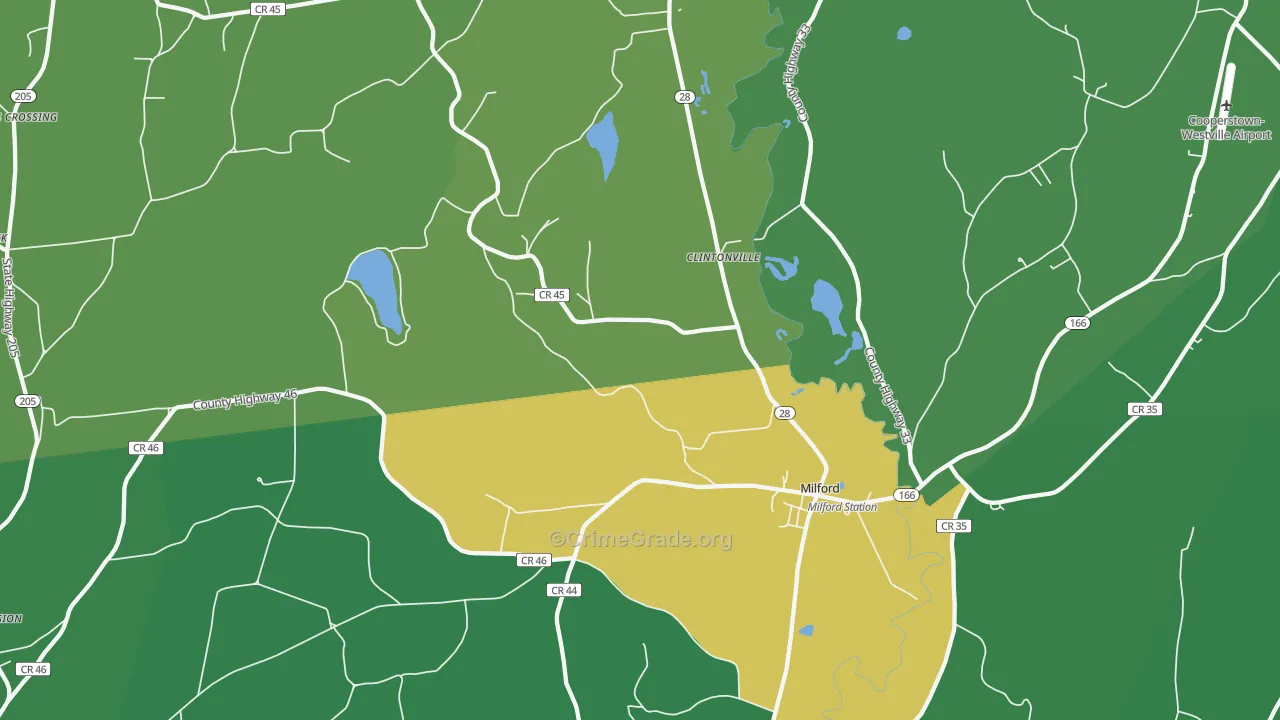 13807, NY Map of Vehicle Theft Rates