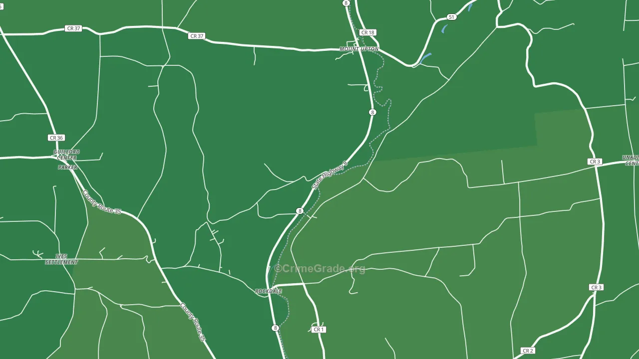 13809, NY Map of Vehicle Theft Rates