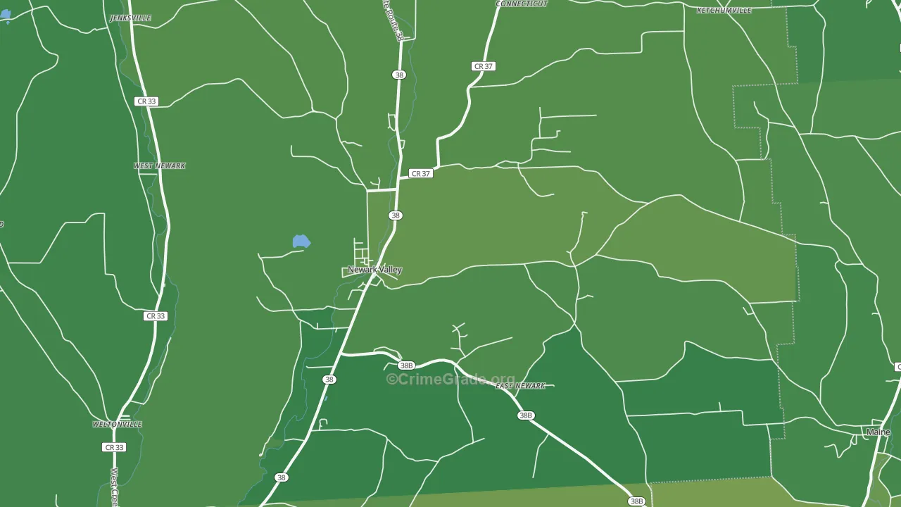 13811, NY Map of Vehicle Theft Rates