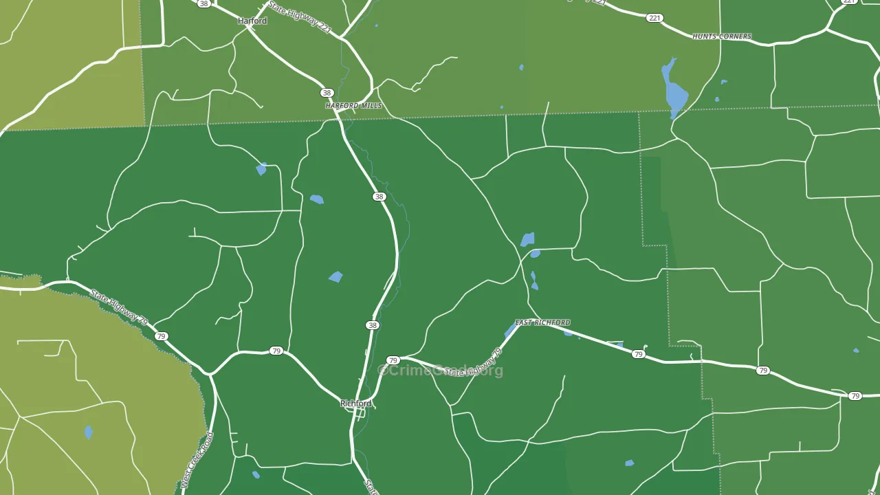 13835, NY Map of Vehicle Theft Rates