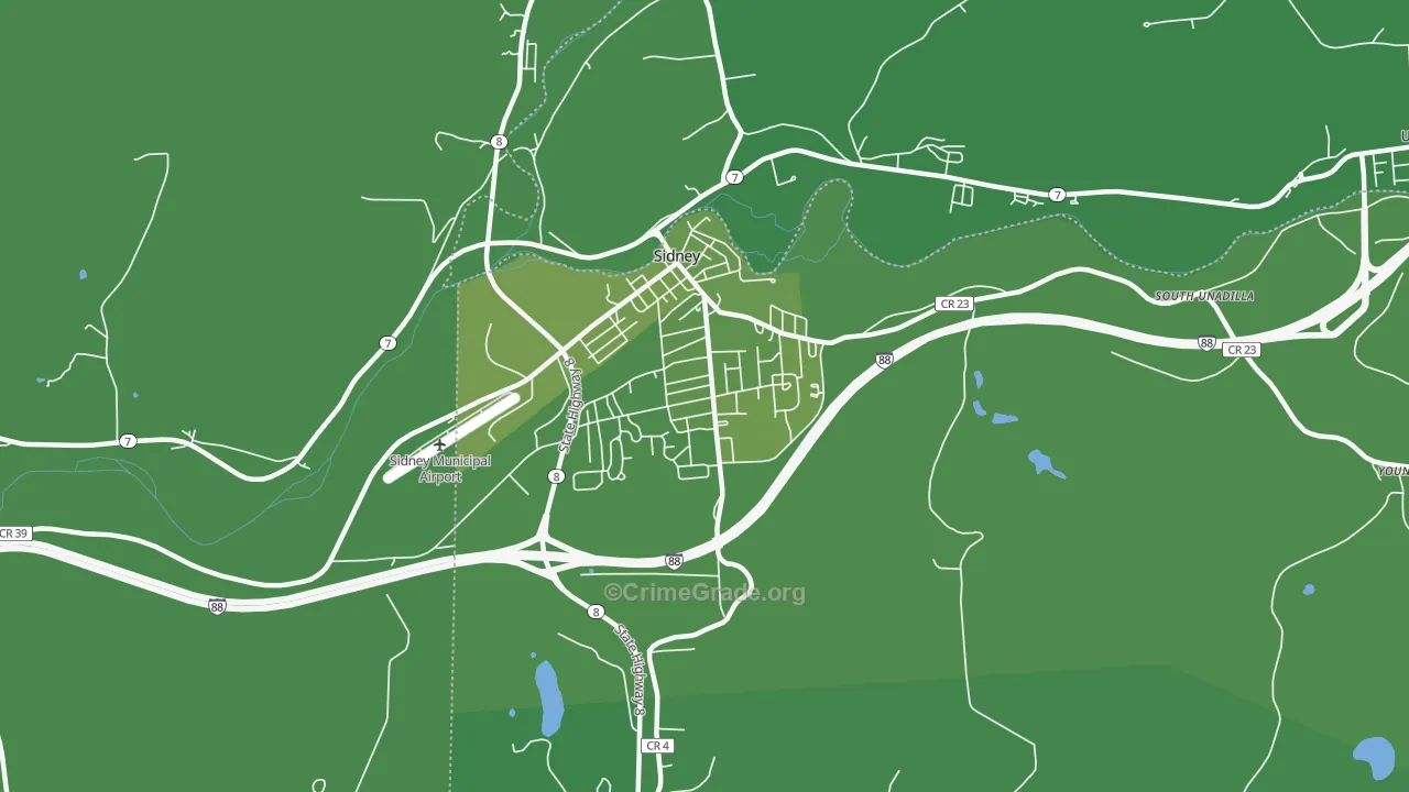 13838, NY Map of Vehicle Theft Rates