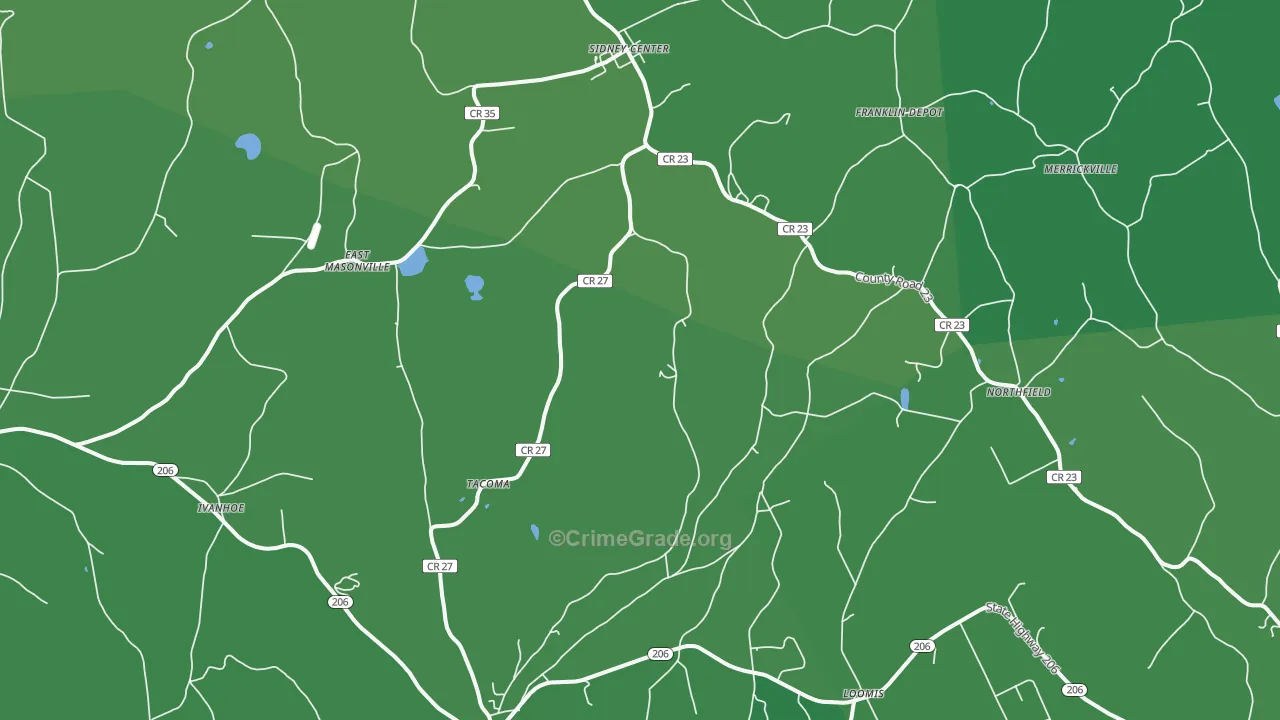 13839, NY Map of Vehicle Theft Rates