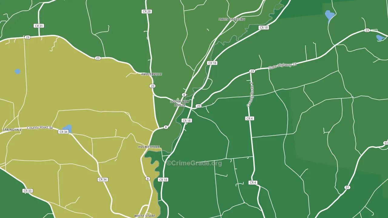 13843, NY Map of Vehicle Theft Rates