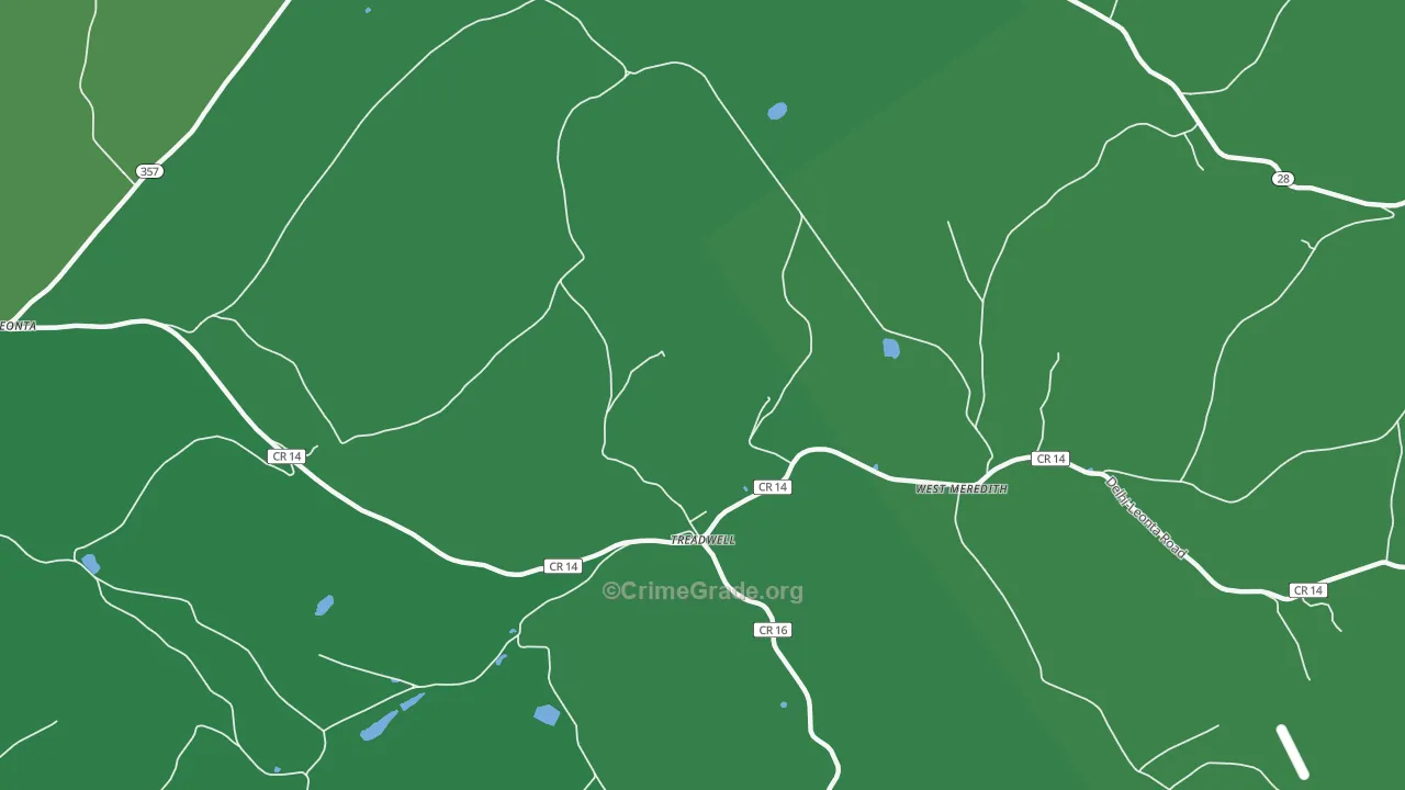 13846, NY Map of Vehicle Theft Rates