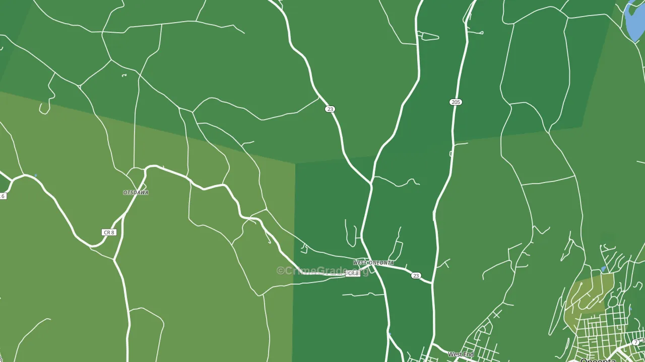 13861, NY Map of Vehicle Theft Rates