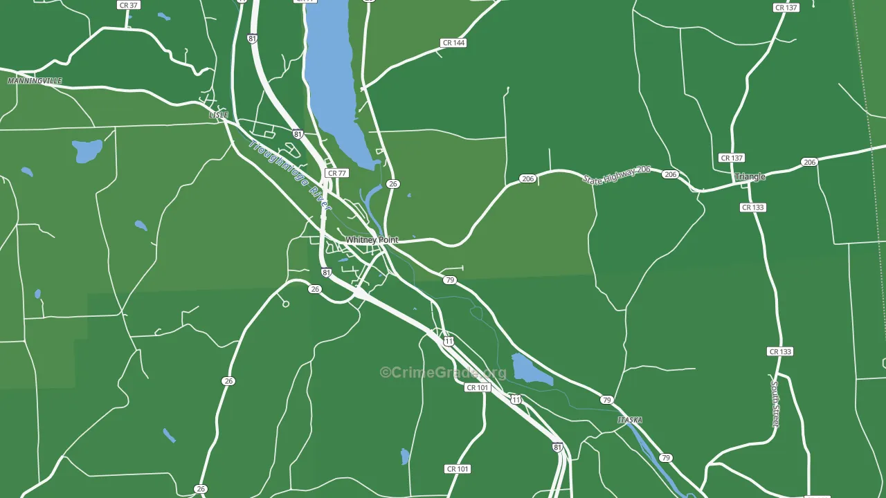 13862, NY Map of Vehicle Theft Rates