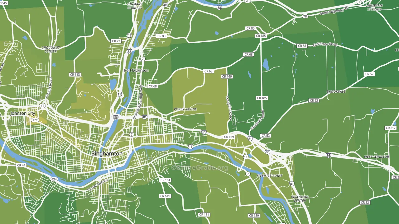 13904, NY Map of Vehicle Theft Rates