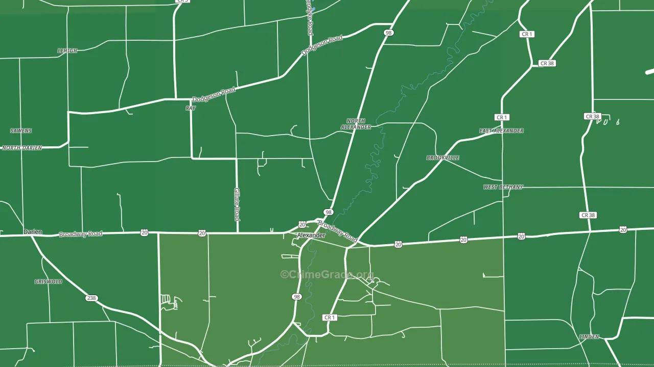 14005, NY Map of Vehicle Theft Rates