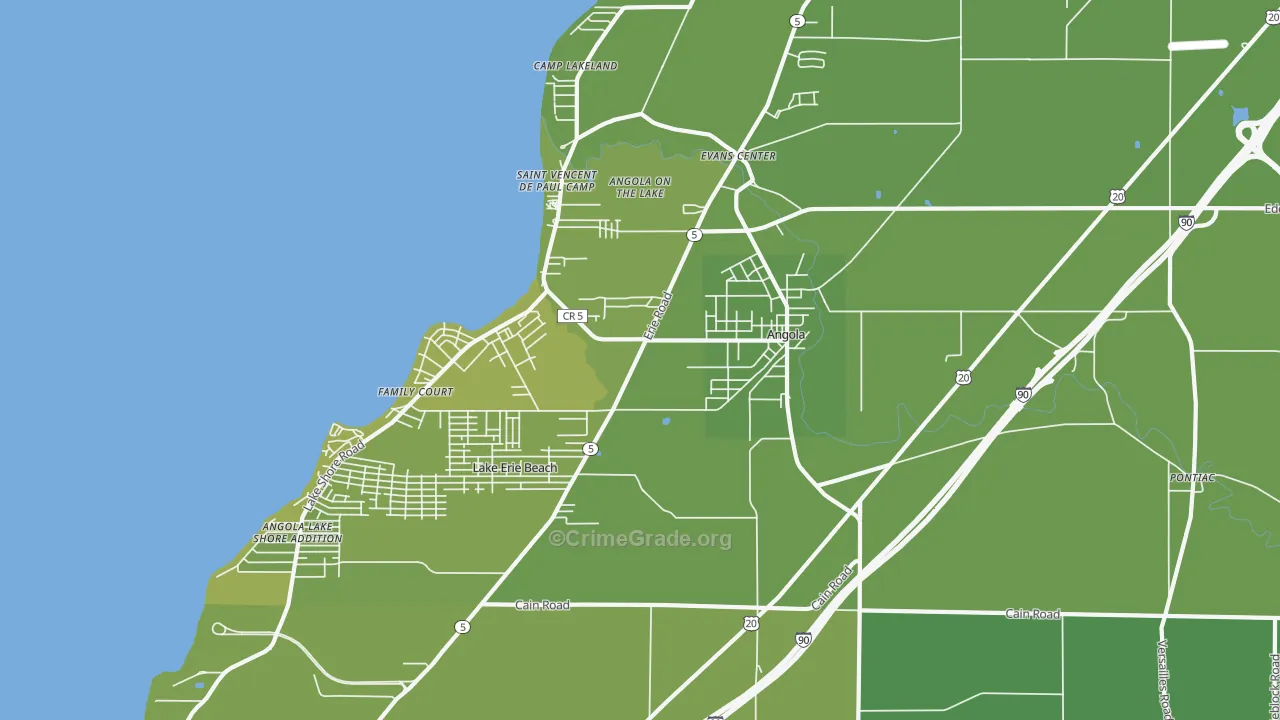 14006, NY Map of Vehicle Theft Rates