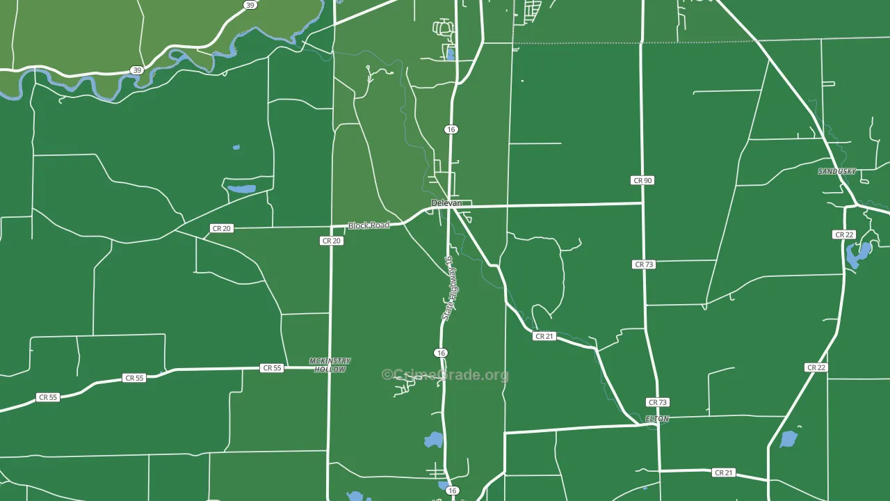 14042, NY Map of Vehicle Theft Rates