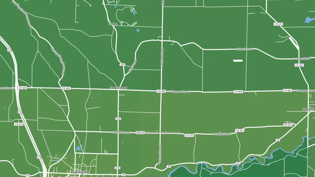 14055, NY Map of Vehicle Theft Rates