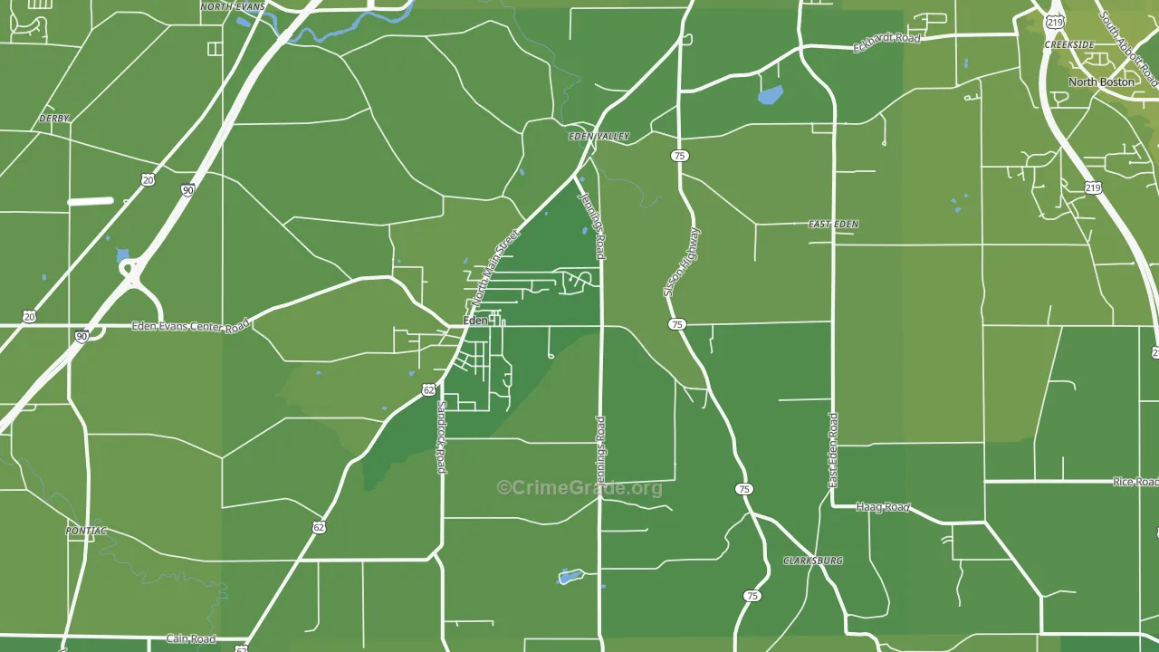 14057, NY Map of Vehicle Theft Rates