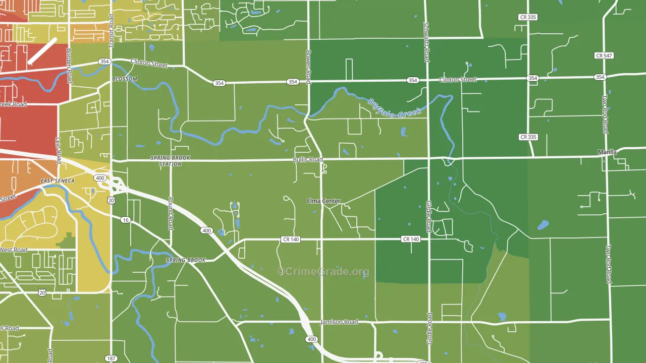 14059, NY Map of Vehicle Theft Rates