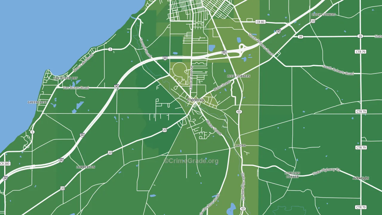 14063, NY Map of Vehicle Theft Rates