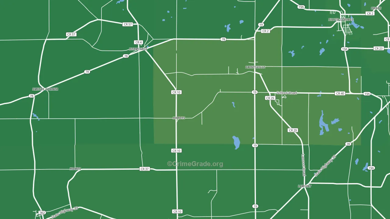 14066, NY Map of Vehicle Theft Rates