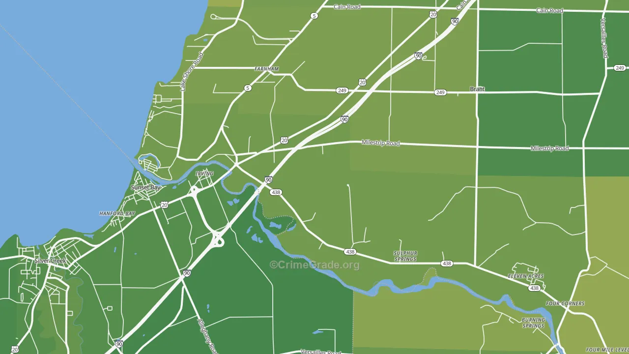 14081, NY Map of Vehicle Theft Rates