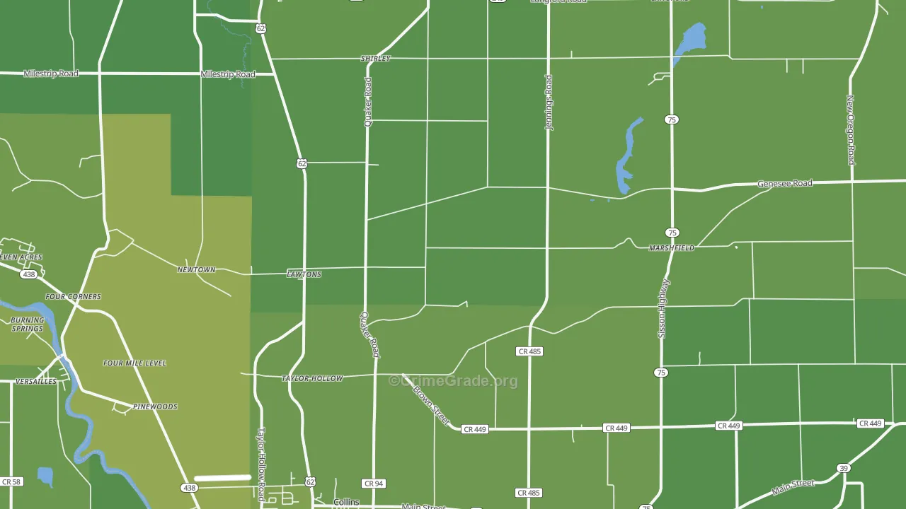 14091, NY Map of Vehicle Theft Rates