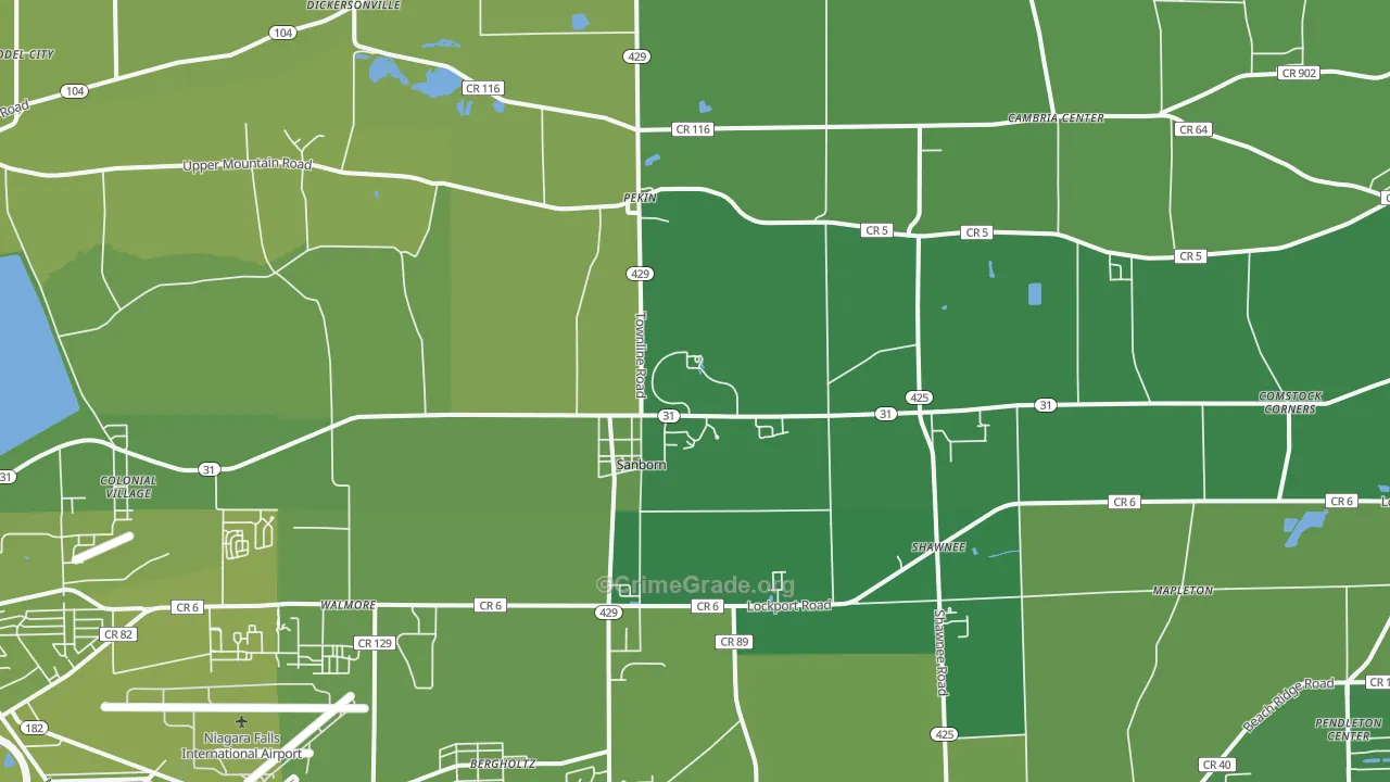 14132, NY Map of Vehicle Theft Rates