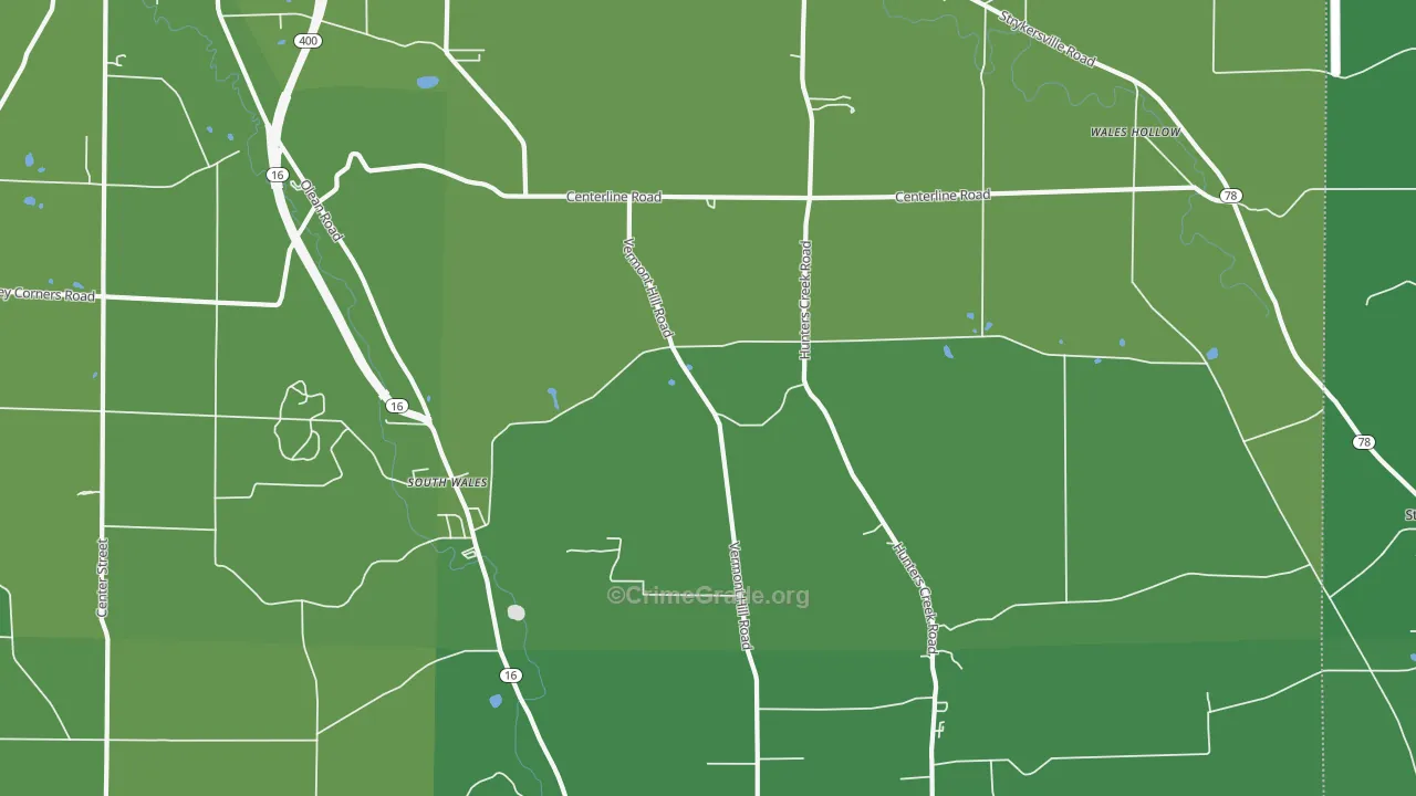 14139, NY Map of Vehicle Theft Rates