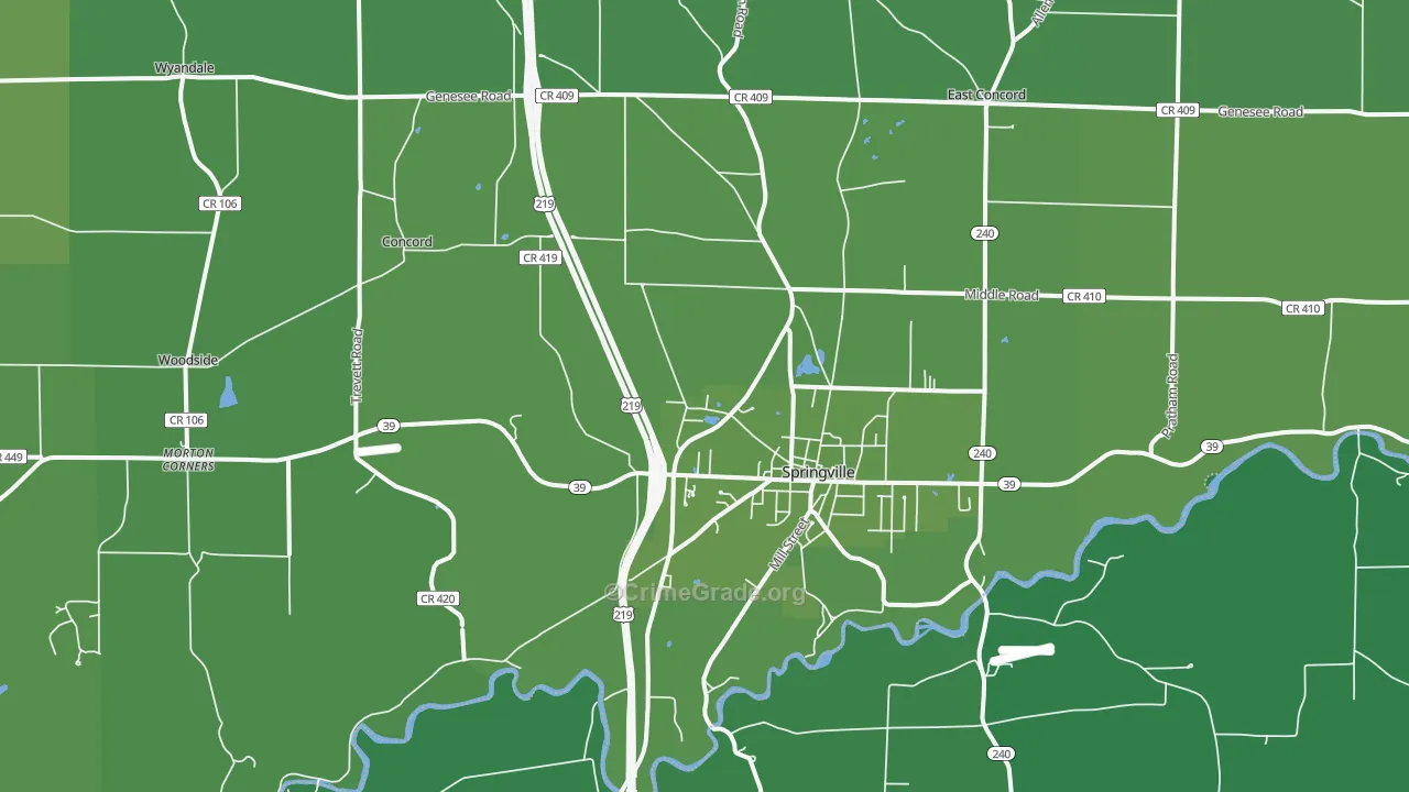 14141, NY Map of Vehicle Theft Rates