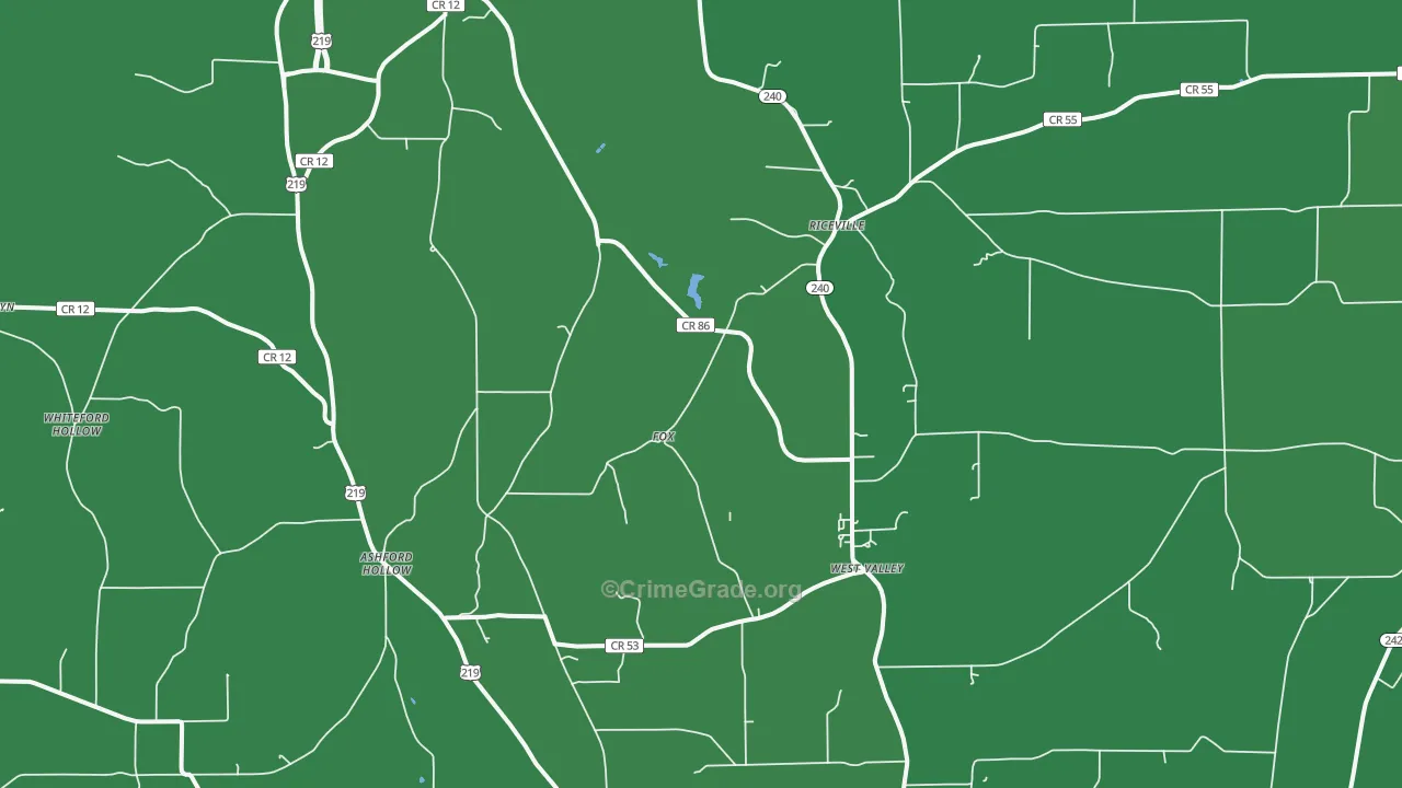14171, NY Map of Vehicle Theft Rates